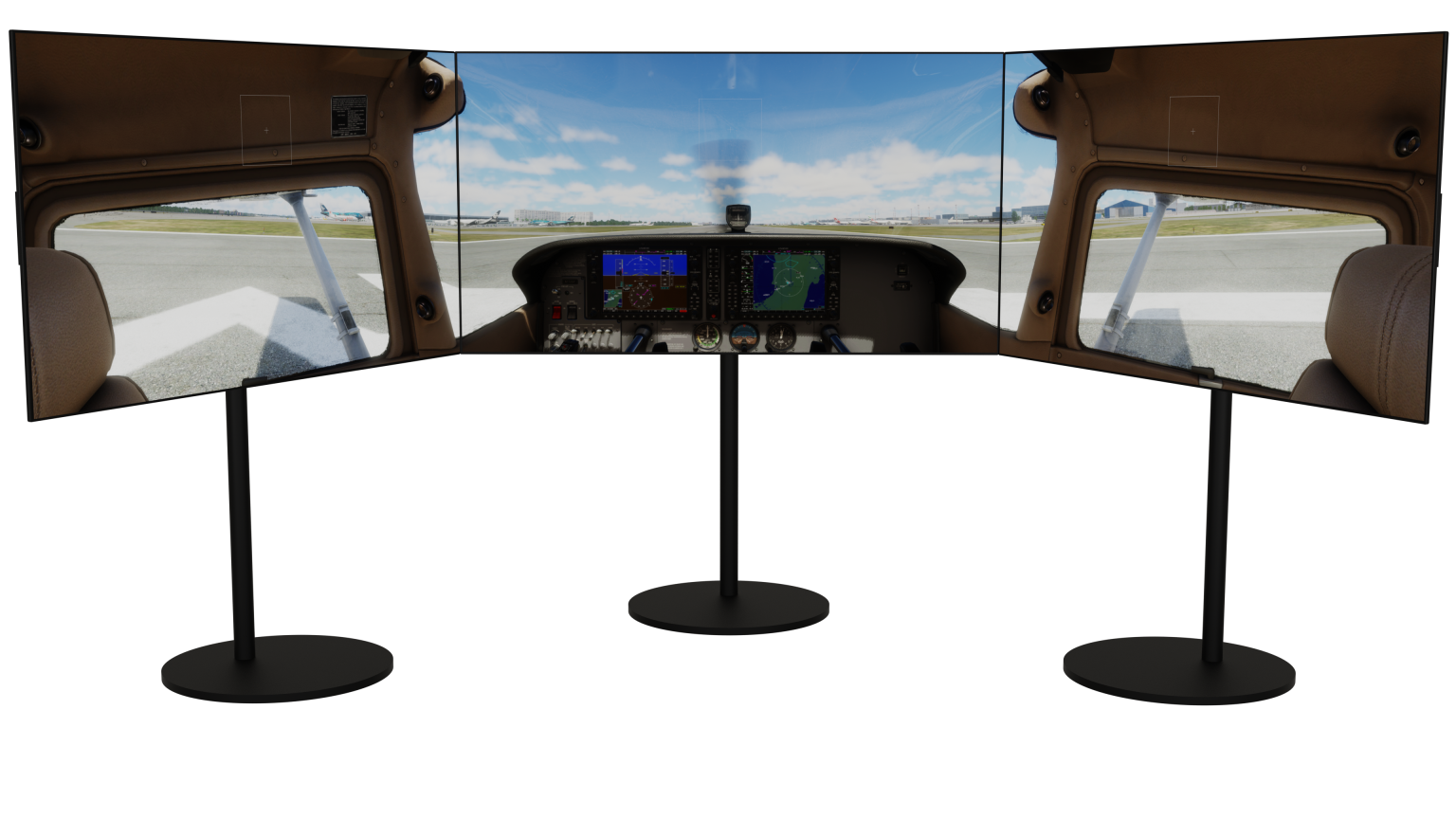 Flight Sim Desktop Instrument Rack Desktop Pilot Cessna 172 G1000 Full Flight Simulator - Desktop Pilot