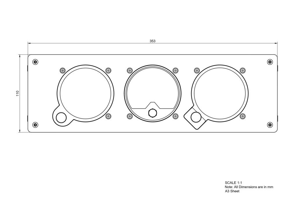 Multi Instrument Panel Dimensions
